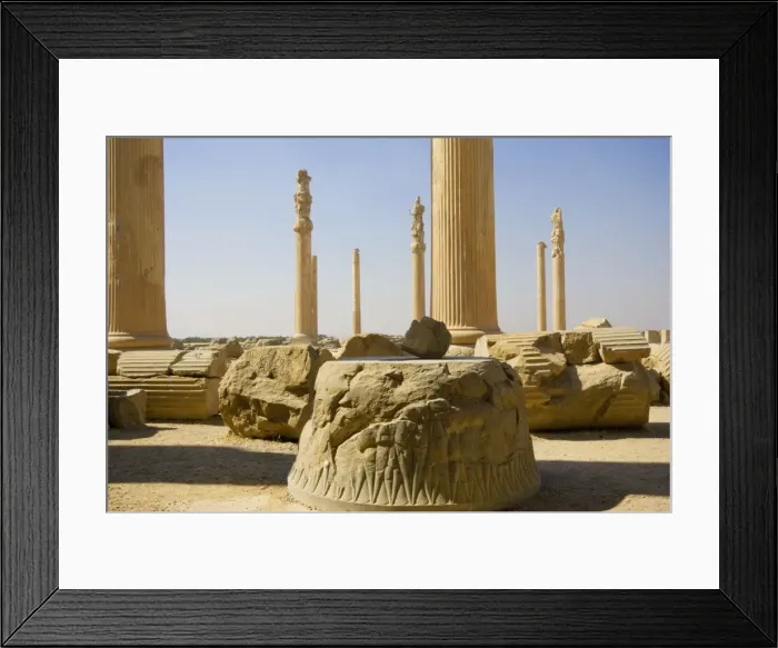 Framed Print : Apadana Palace, Persepolis, Iran. Remains of the original 72 columns of the Apadana Palace Framed Print : Apadana Palace, Persepolis, Iran. Remains of the original 72 columns of the Apadana Palace