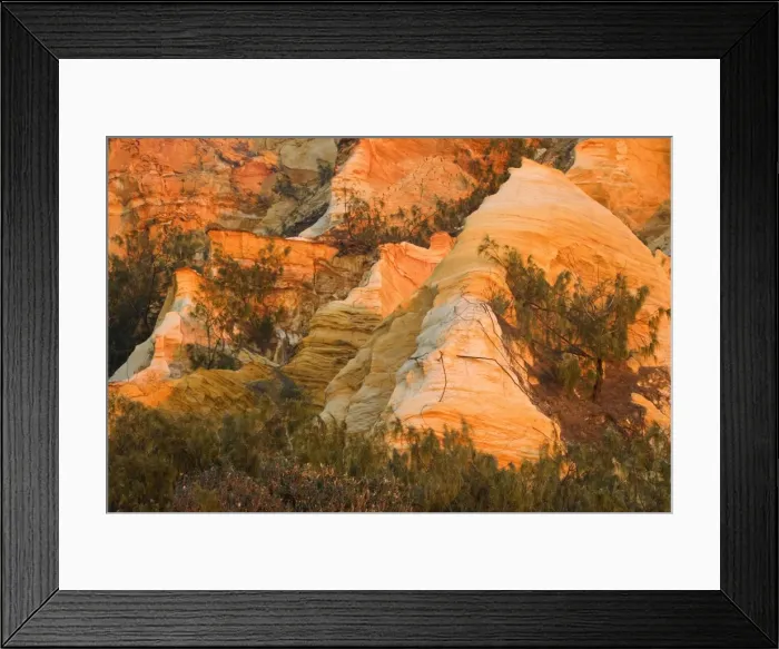 Framed Print : The Pinnacles - coloured sands and sandstone cliffs at sunrise - Fraser Island World Heritage Area, Great Sandy National Park, Queensland, Australia Framed Print : The Pinnacles - coloured sands and sandstone cliffs at sunrise - Fraser Island World Heritage Area, Great Sandy National Park, Queensland, Australia