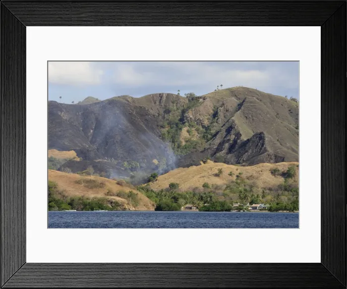 Framed Print : Fire - bush fire on Flores Island - Indonesia Framed Print : Fire - bush fire on Flores Island - Indonesia