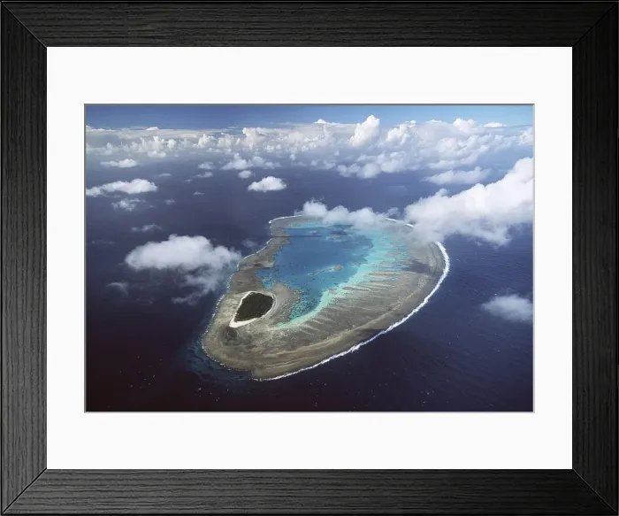 Framed Print : Great Barrier Reef - aerial view - Lady Musgrave Island, Queensland, Australia AU-1358 Framed Print : Great Barrier Reef - aerial view - Lady Musgrave Island, Queensland, Australia AU-1358