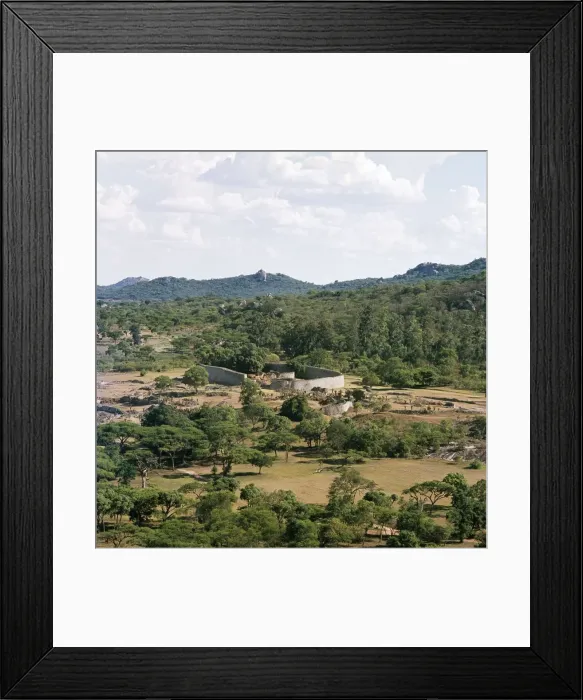 Framed Print : Africa Zimbabwe ruins view of Temple from Acropolis Framed Print : Africa Zimbabwe ruins view of Temple from Acropolis