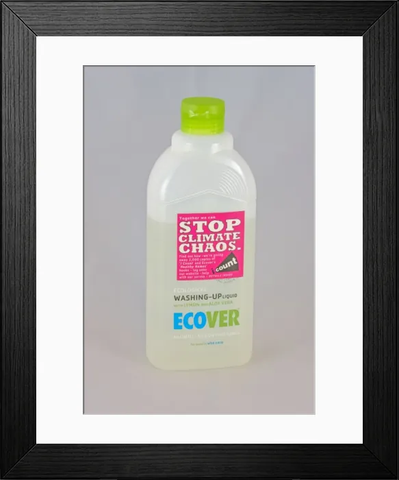 Framed Print : Ecover ecological washing up liquid environmentally friendly green UK Framed Print : Ecover ecological washing up liquid environmentally friendly green UK