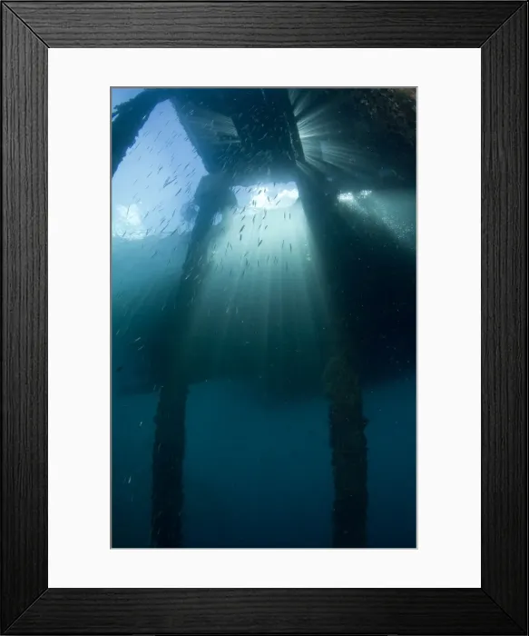 Framed Print : Sunrays under the Air Manis Jetty - Ambon - Indonesia