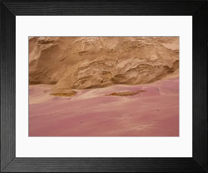 Framed Print : Purple garnet sand (semi-precious mineral) on the wild deserted coast south of Walvis Bay on the Atlantic coast of Namibia Framed Print : Purple garnet sand (semi-precious mineral) on the wild deserted coast south of Walvis Bay on the Atlantic coast of Namibia