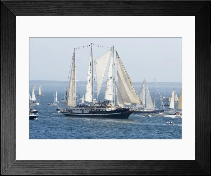 Framed Print : Tall ships 500 Regatta 2008 - Falmouth Cornwall UK
