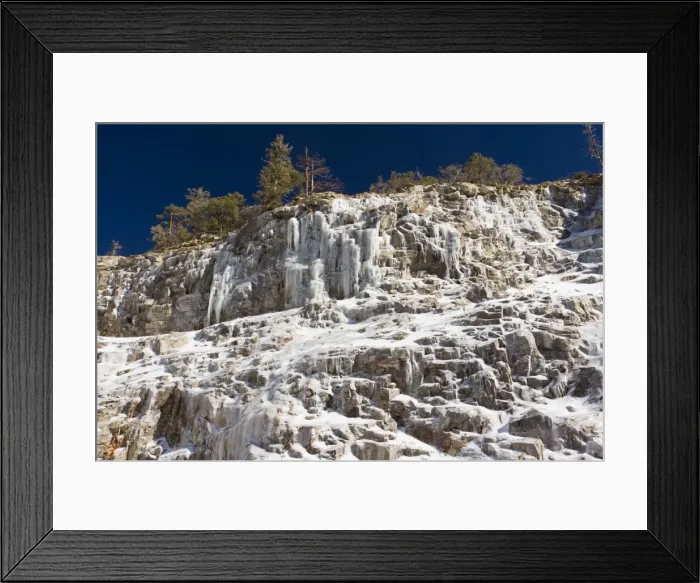 Framed Print : Frozen waterfall in the Santa Catalina mountains, Tucson, Arizona, USA Framed Print : Frozen waterfall in the Santa Catalina mountains, Tucson, Arizona, USA