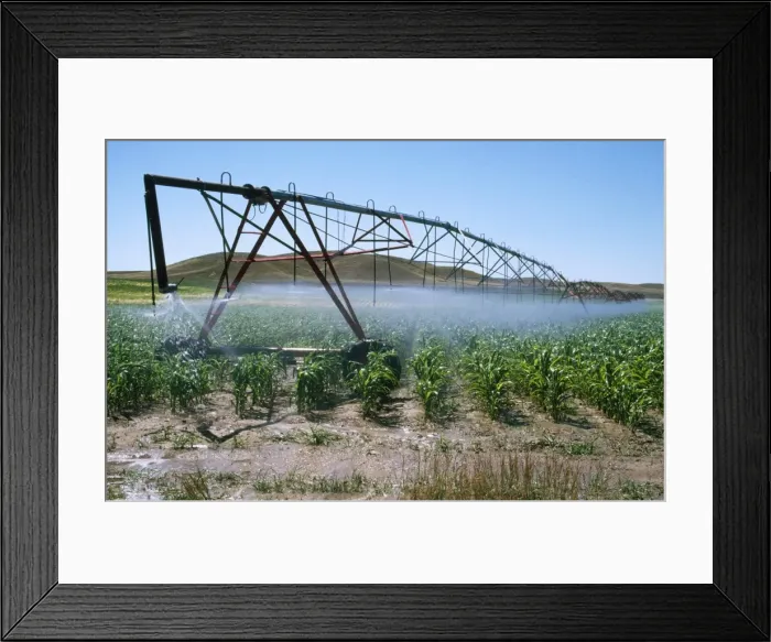 Framed Print : Irrigation - maize Nebraska USA Framed Print : Irrigation - maize Nebraska USA