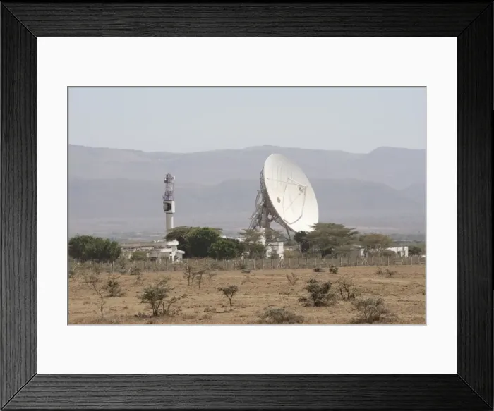 Framed Print : Longonaut earth satellite station in Rift Valley near Naivasha Kenya Framed Print : Longonaut earth satellite station in Rift Valley near Naivasha Kenya