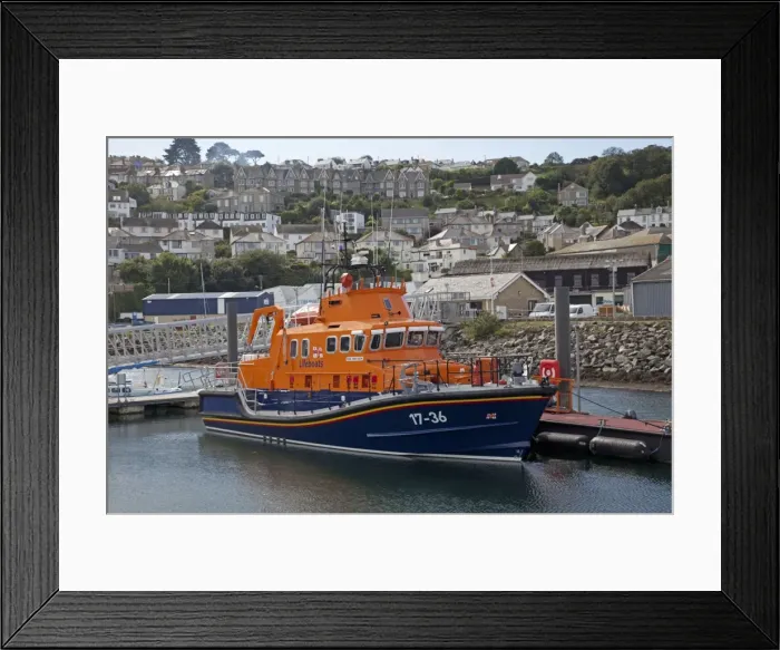 Framed Print : RNLB Lifeboat Ivan Ellen - moored Newlyn harbour - Cornwall - UK Framed Print : RNLB Lifeboat Ivan Ellen - moored Newlyn harbour - Cornwall - UK