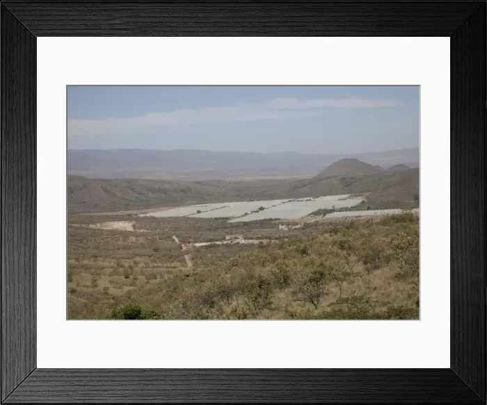 Framed Print : Flower farm development and geothermal drilling close to Lake Naivasha Rift Valley - Kenya - East Africa