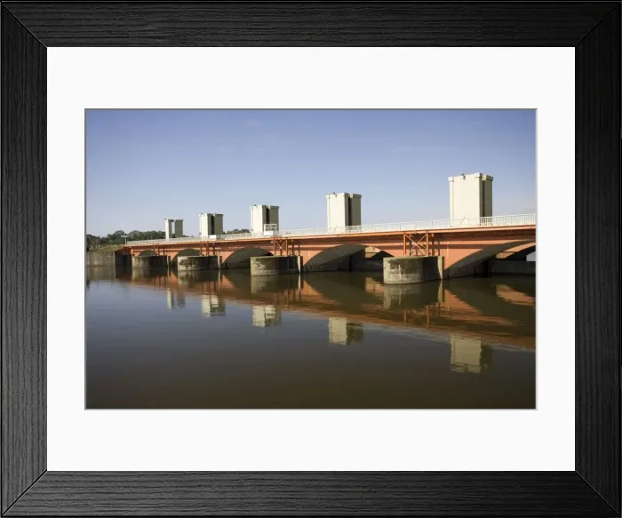 Framed Print : Tidal barrage d'Arzal near Camoel Brittany France Framed Print : Tidal barrage d'Arzal near Camoel Brittany France