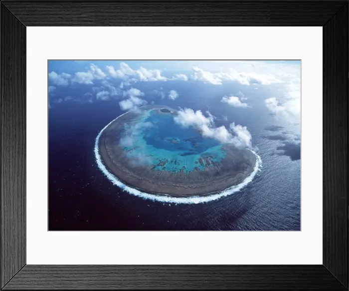 Framed Print : Great Barrier Reef - aerial view - Capricorn-Bunker Group, Lady Musgrave Island, Queensland, Australia AU-1306 Framed Print : Great Barrier Reef - aerial view - Capricorn-Bunker Group, Lady Musgrave Island, Queensland, Australia AU-1306