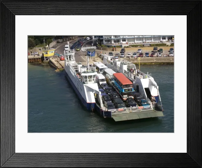 Framed Print : Bramble Bush Bay chain car ferry crossing to Sandbanks Peninsula Poole Harbour UK Framed Print : Bramble Bush Bay chain car ferry crossing to Sandbanks Peninsula Poole Harbour UK