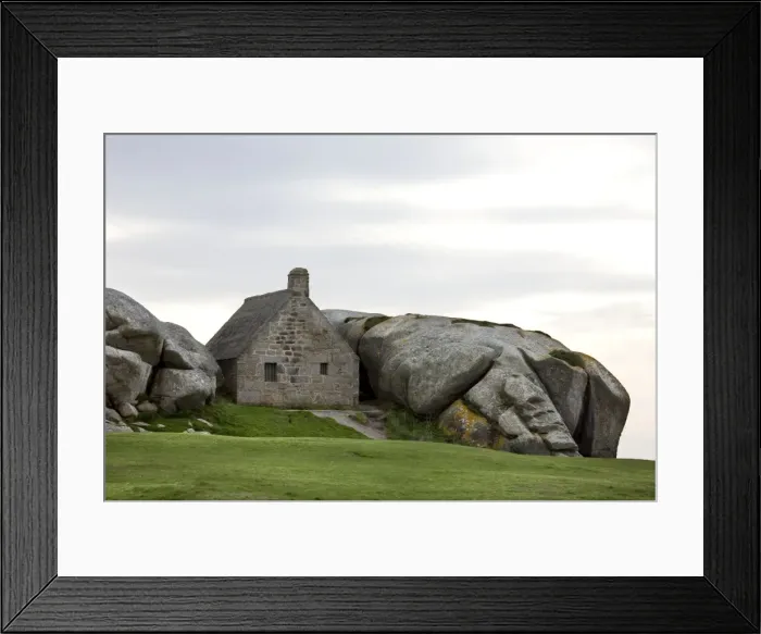 Framed Print : Old Costums House. Meneham - Brittany - France Framed Print : Old Costums House. Meneham - Brittany - France
