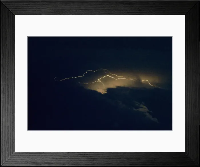 Framed Print : Lightning at night