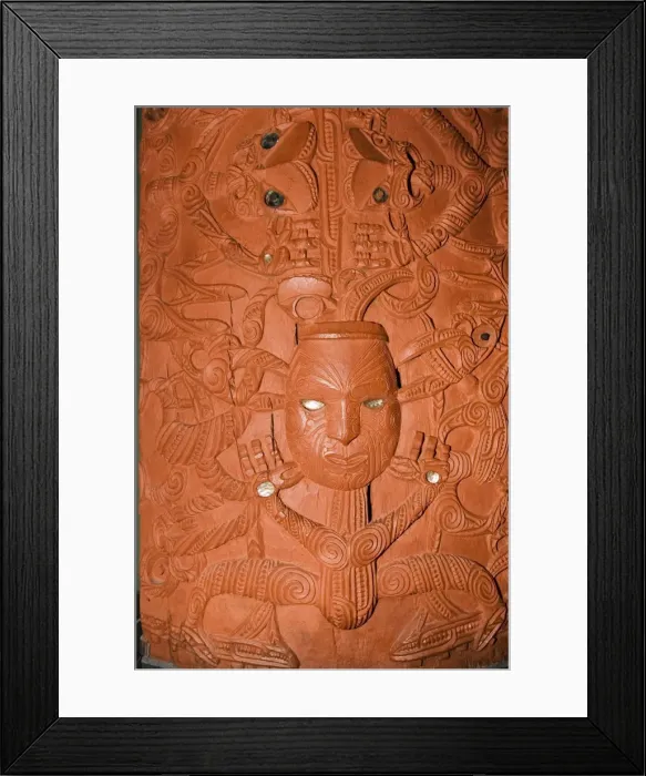 Framed Print : Maori traditional wood carving National Museum Auckland New Zealand Framed Print : Maori traditional wood carving National Museum Auckland New Zealand