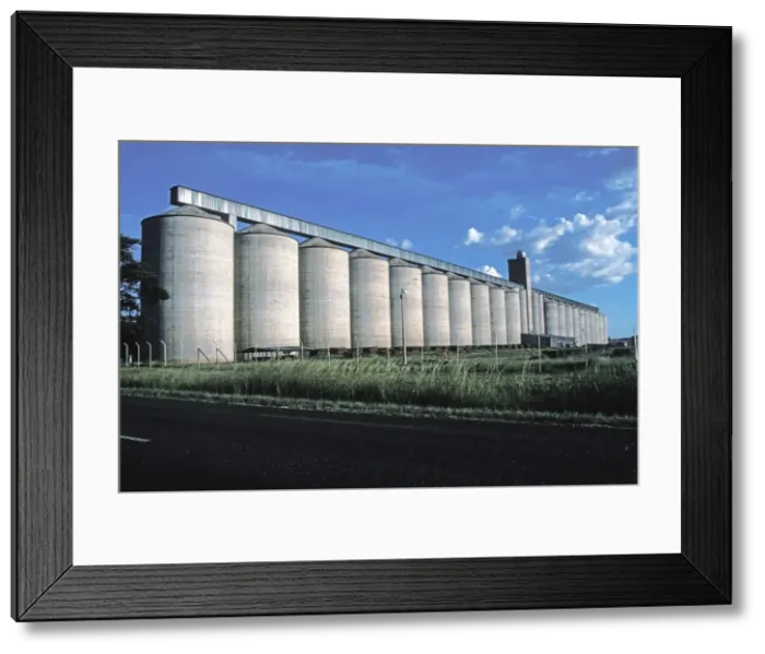 Framed Print : Maize storage silos Africa - near Chinhoyi Zimbabwe Framed Print : Maize storage silos Africa - near Chinhoyi Zimbabwe