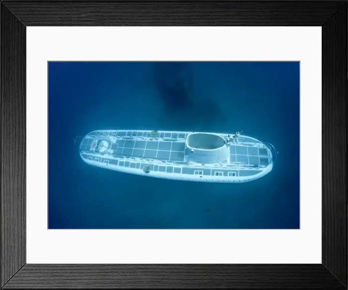 Framed Print : Passanger Submarine - passes the Carthaginian Wreck - Lahaina - Maui