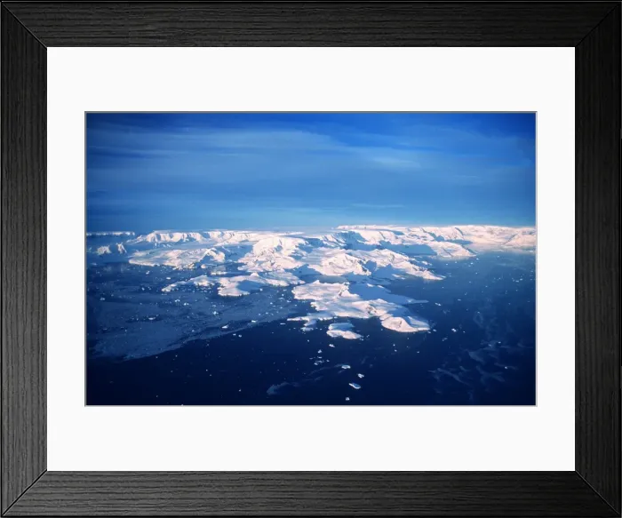 Framed Print : Antarctica - aerial view of Hughes Bay and west side of Antarctic Peninsula - Gerlache Strait in foreground and the peninsula in background AU-869 Framed Print : Antarctica - aerial view of Hughes Bay and west side of Antarctic Peninsula - Gerlache Strait in foreground and the peninsula in background AU-869