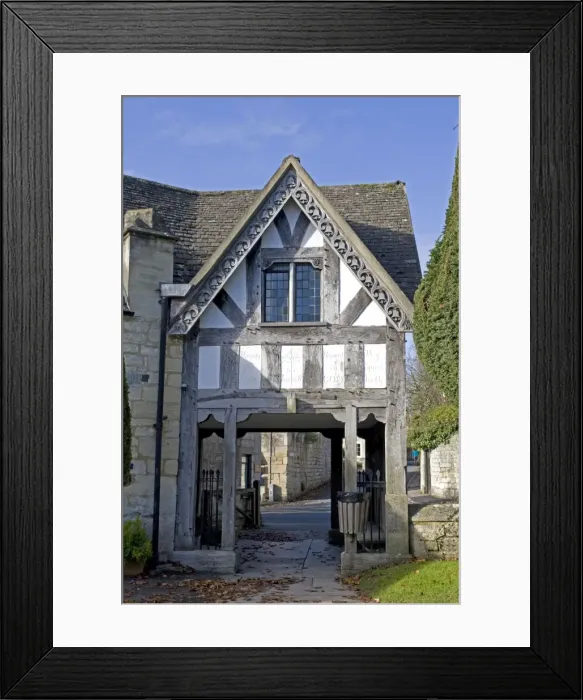 Framed Print : Old Lychgate - St Mary's Church - Painswick Cotswolds UK Framed Print : Old Lychgate - St Mary's Church - Painswick Cotswolds UK