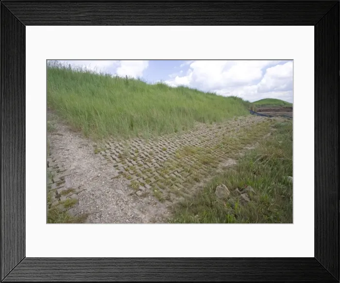 Framed Print : Man made flood defence wall salt marsh Freiston Shore Lincolnshire UK Framed Print : Man made flood defence wall salt marsh Freiston Shore Lincolnshire UK