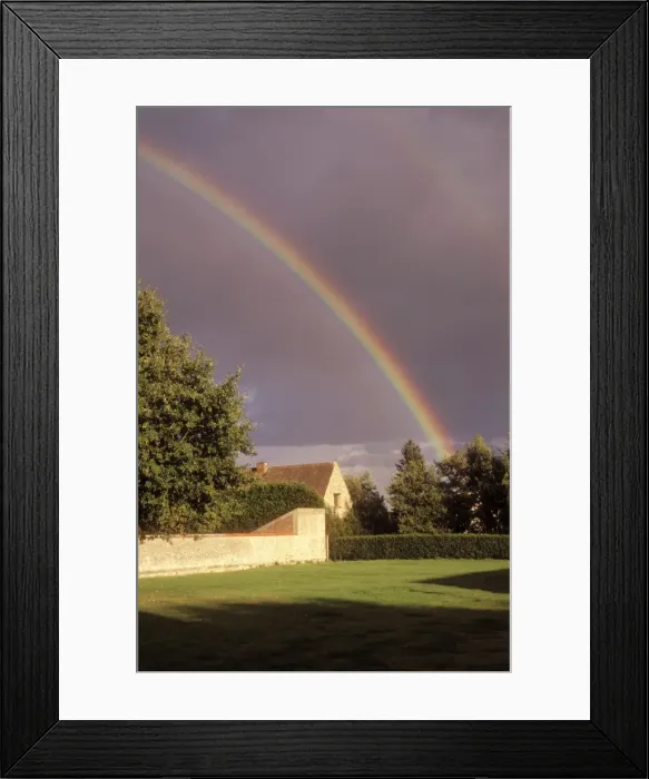 Framed Print : Rainbow. PPG-1207. RAINBOW - OVER HOUSE and LAWN. Pascal Goetgheluck. Framed Print : Rainbow. PPG-1207. RAINBOW - OVER HOUSE and LAWN. Pascal Goetgheluck.