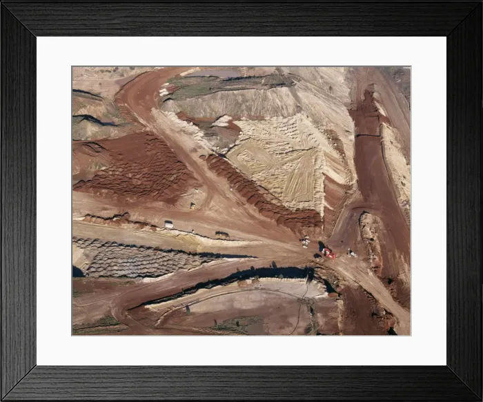 Framed Print : Australia Coal mining, open cut mine South of Blackwater, Queensland Framed Print : Australia Coal mining, open cut mine South of Blackwater, Queensland