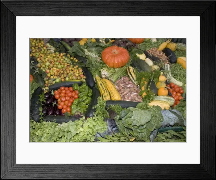 Framed Print : Huge fruit and vegetable display, Cider Fayre, Caudebec-en-Caux on River Seine Near Lillebonne, France Framed Print : Huge fruit and vegetable display, Cider Fayre, Caudebec-en-Caux on River Seine Near Lillebonne, France