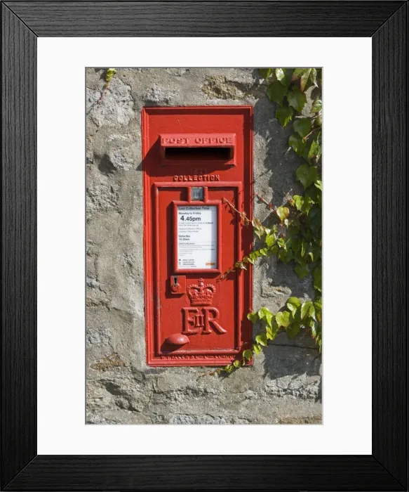 Framed Print : Red rectangluar Post Office box set in stone wall Rathmell Yorkshire UK Framed Print : Red rectangluar Post Office box set in stone wall Rathmell Yorkshire UK