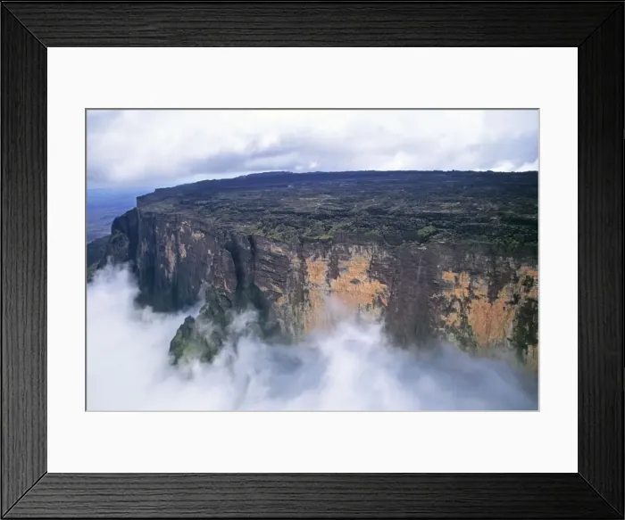 Framed Print : Aerial view of Mount Kukenaam (Kukenan, Kukenan, Cuguenan), eastern cliff, Venezuela, South America Framed Print : Aerial view of Mount Kukenaam (Kukenan, Kukenan, Cuguenan), eastern cliff, Venezuela, South America