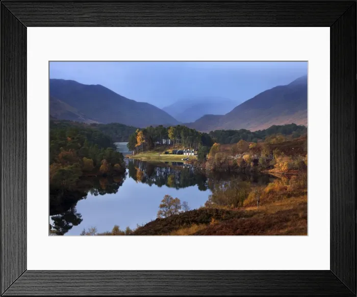 Framed Print : Loch Affric in autumn on a calm morning - October - Glen Affric - Scotland