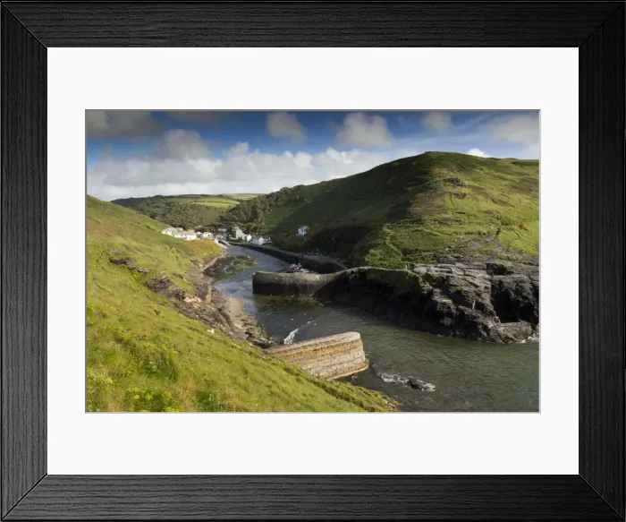 Framed Print : Valley and Harbour - summer - Boscastle, Cornwall, UK Framed Print : Valley and Harbour - summer - Boscastle, Cornwall, UK