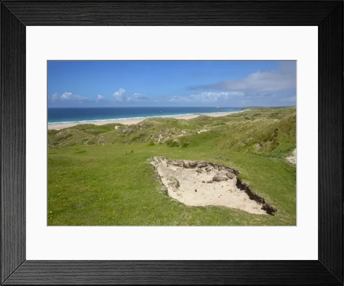 Framed Print : Godrevy - From Upton Towans - Cornwall - UK Framed Print : Godrevy - From Upton Towans - Cornwall - UK