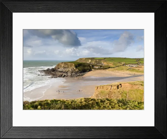 Framed Print : Gunwalloe Church Cove Beach scene - Cornwall, UK Framed Print : Gunwalloe Church Cove Beach scene - Cornwall, UK
