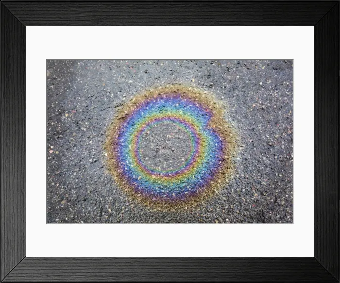 Framed Print : Oil - on the road - UK Framed Print : Oil - on the road - UK