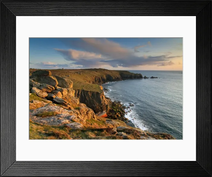 Framed Print : Sennen - looking towards Land's End - wreck of the Mulheim in the foreground - Cornwall - UK Framed Print : Sennen - looking towards Land's End - wreck of the Mulheim in the foreground - Cornwall - UK