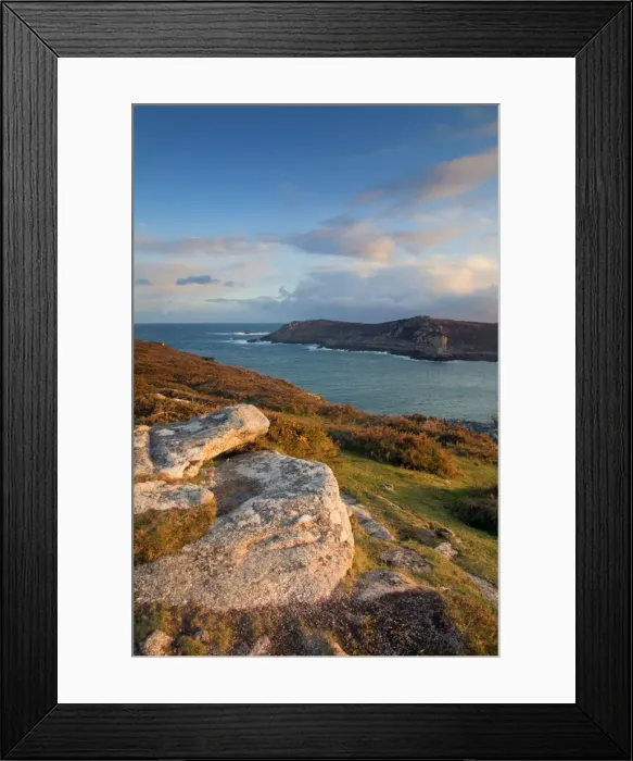 Framed Print : Bryher - looking towards Tresco - Isles of Scilly - UK