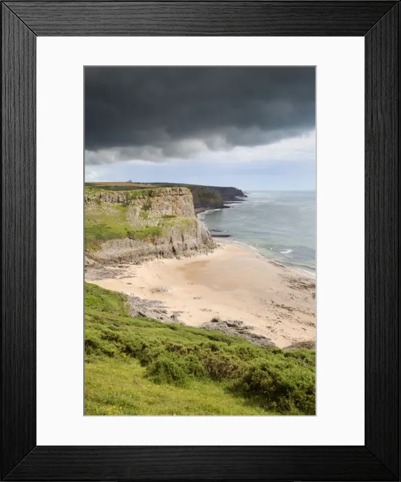 Framed Print : Fall Bay - Gower - Wales - UK Framed Print : Fall Bay - Gower - Wales - UK