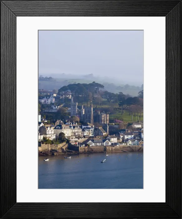 Framed Print : Fowey - Town and River - from Polruan - Cornwall - UK Framed Print : Fowey - Town and River - from Polruan - Cornwall - UK