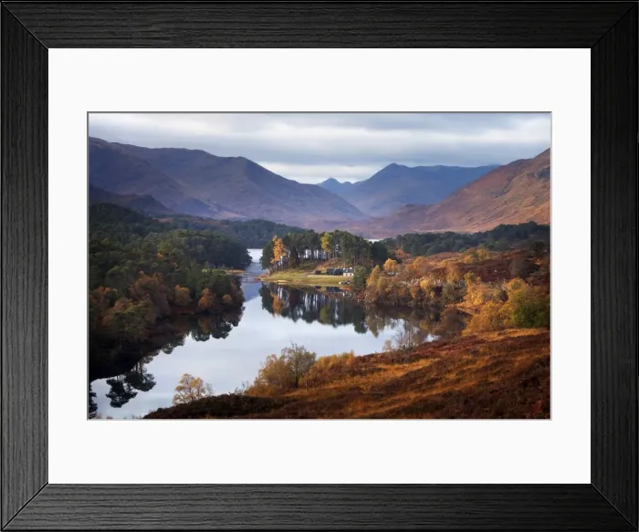 Framed Print : Loch Affric in autumn on a calm morning - October - Glen Affric - Scotland Framed Print : Loch Affric in autumn on a calm morning - October - Glen Affric - Scotland