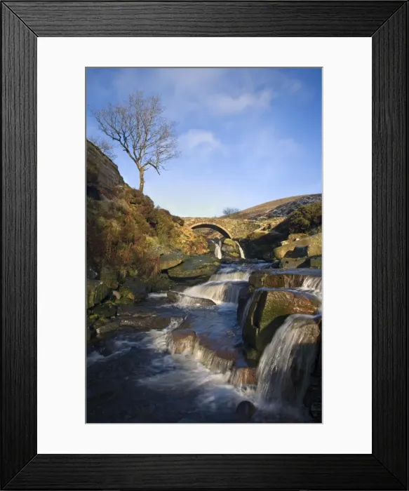 Framed Print : Three Shire Head is a place where the borders of Cheshire Derbyshire and Staffordshire meet - England Framed Print : Three Shire Head is a place where the borders of Cheshire Derbyshire and Staffordshire meet - England