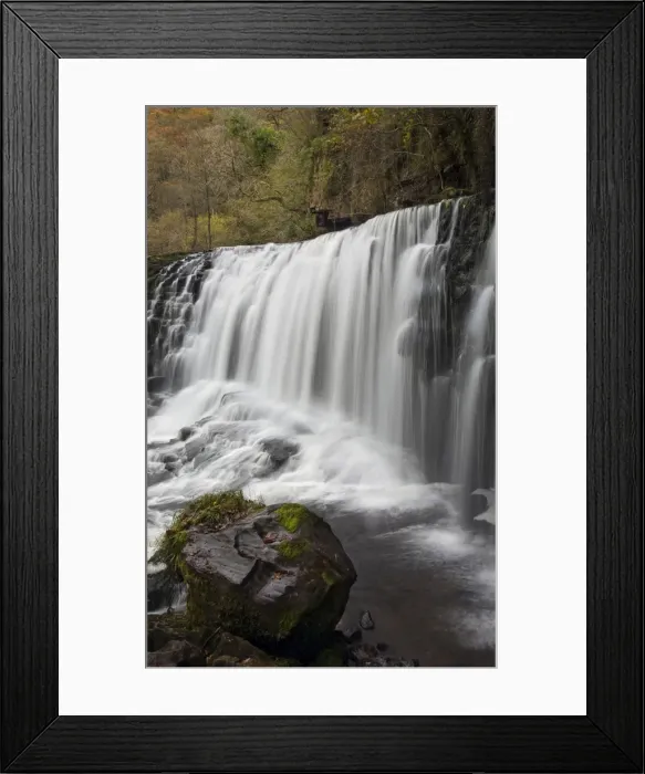Framed Print : Sgwd Isaf Clun Gwyn waterfall on the river Mellte in the Brecon Beacons - November - Mid-Wales - UK Framed Print : Sgwd Isaf Clun Gwyn waterfall on the river Mellte in the Brecon Beacons - November - Mid-Wales - UK
