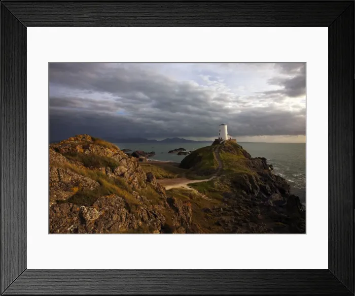 Framed Print : Llanddwyn lighthouse on Anglesey in late evening light - September - North Wales Framed Print : Llanddwyn lighthouse on Anglesey in late evening light - September - North Wales