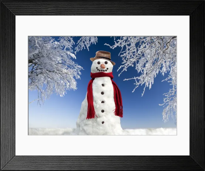 Framed Print : Snowman - in winter snow Digital Manipulation: Background USH - Snowman Sarah - Hat Su Framed Print : Snowman - in winter snow Digital Manipulation: Background USH - Snowman Sarah - Hat Su