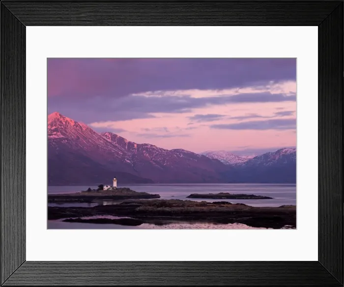 Framed Print : Evening glow over the lighthouse on the Isle of Ornsay - Isle of Skye - Scotland - UK Framed Print : Evening glow over the lighthouse on the Isle of Ornsay - Isle of Skye - Scotland - UK