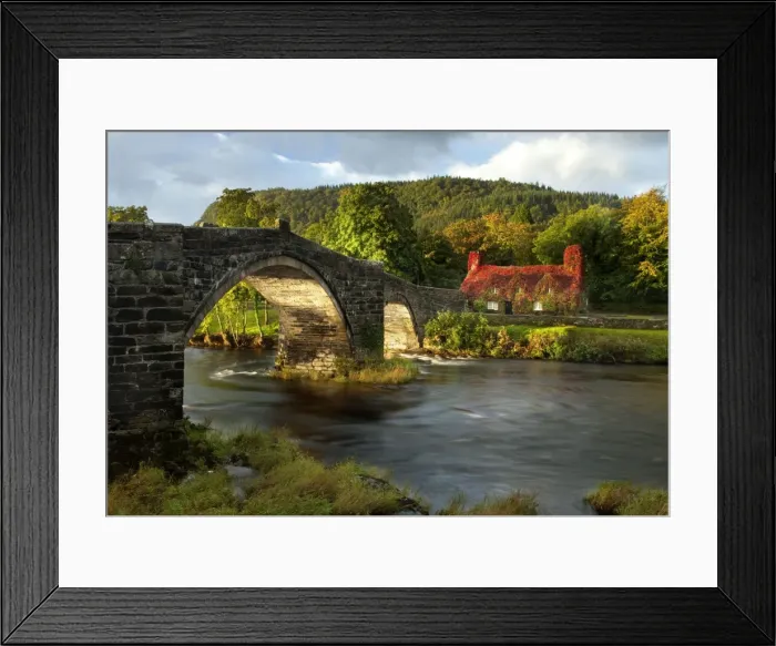 Framed Print : Llanrwst Bridge crossing over the River Conwy - September - North Wales - UK Framed Print : Llanrwst Bridge crossing over the River Conwy - September - North Wales - UK