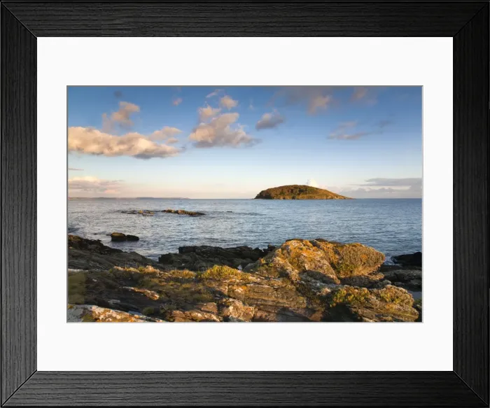 Framed Print : Looe Island from Hannafore Point - Cornwall - UK