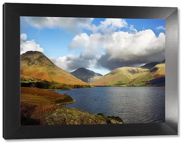 Wast Water with Great Gable and Scarfell Pike in the distance - November - Lake District - England