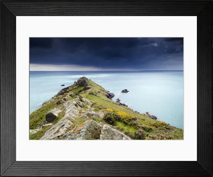 Framed Print : Cudden Point - looking to Land's End - near Perranuthnoe, Cornwall, UK Framed Print : Cudden Point - looking to Land's End - near Perranuthnoe, Cornwall, UK