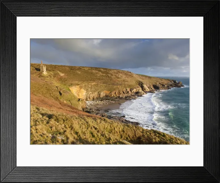 Framed Print : Rinsey - Engine House - looking towards Lizard - Cornwall - UK Framed Print : Rinsey - Engine House - looking towards Lizard - Cornwall - UK